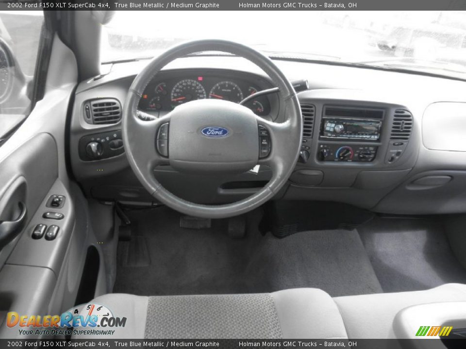 2002 Ford F150 XLT SuperCab 4x4 True Blue Metallic / Medium Graphite Photo #18