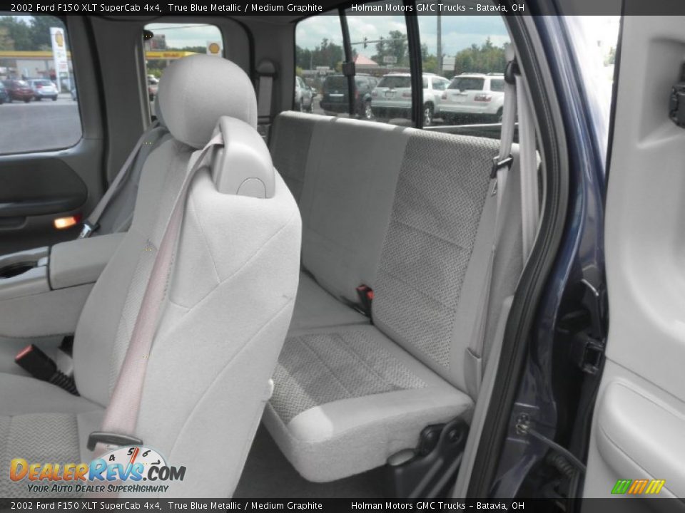 2002 Ford F150 XLT SuperCab 4x4 True Blue Metallic / Medium Graphite Photo #19