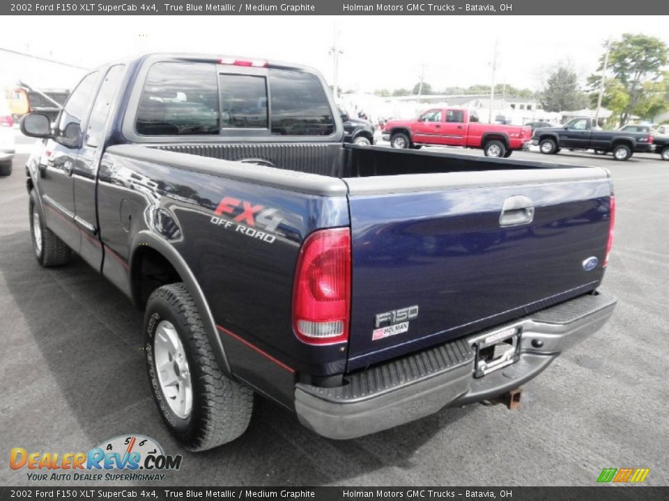 2002 Ford F150 XLT SuperCab 4x4 True Blue Metallic / Medium Graphite Photo #21