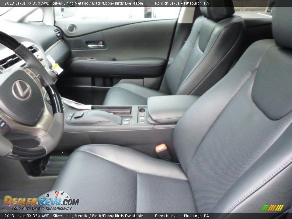 2013 Lexus RX 350 AWD Silver Lining Metallic / Black/Ebony Birds Eye Maple Photo #10