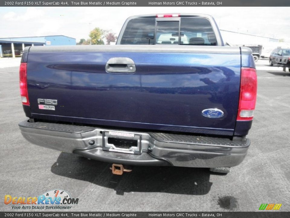 2002 Ford F150 XLT SuperCab 4x4 True Blue Metallic / Medium Graphite Photo #23