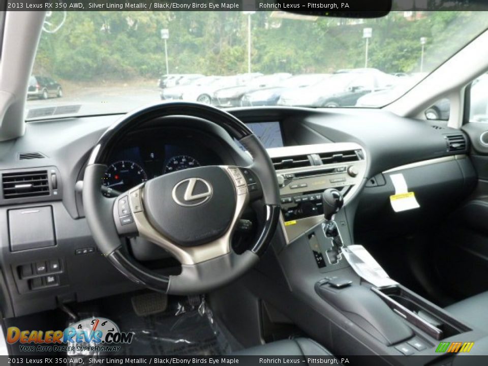 2013 Lexus RX 350 AWD Silver Lining Metallic / Black/Ebony Birds Eye Maple Photo #12