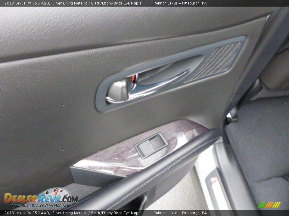 2013 Lexus RX 350 AWD Silver Lining Metallic / Black/Ebony Birds Eye Maple Photo #13