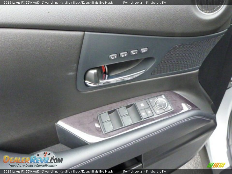 2013 Lexus RX 350 AWD Silver Lining Metallic / Black/Ebony Birds Eye Maple Photo #14