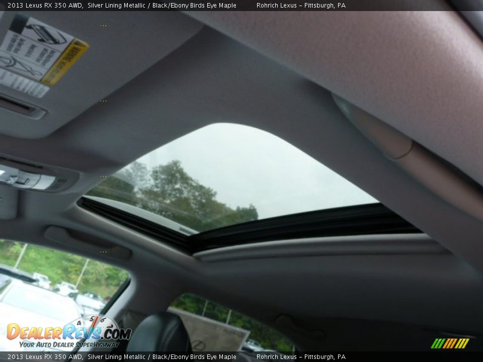 2013 Lexus RX 350 AWD Silver Lining Metallic / Black/Ebony Birds Eye Maple Photo #15