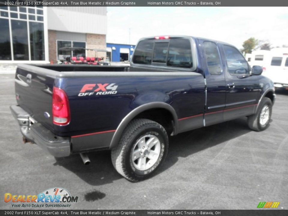 2002 Ford F150 XLT SuperCab 4x4 True Blue Metallic / Medium Graphite Photo #27