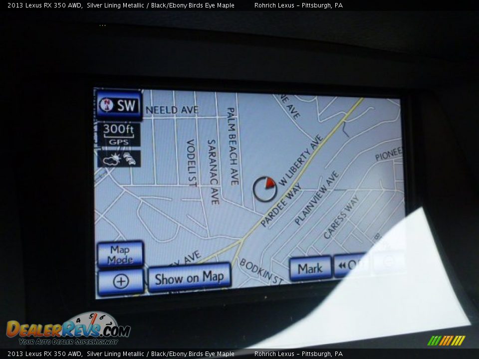 2013 Lexus RX 350 AWD Silver Lining Metallic / Black/Ebony Birds Eye Maple Photo #16