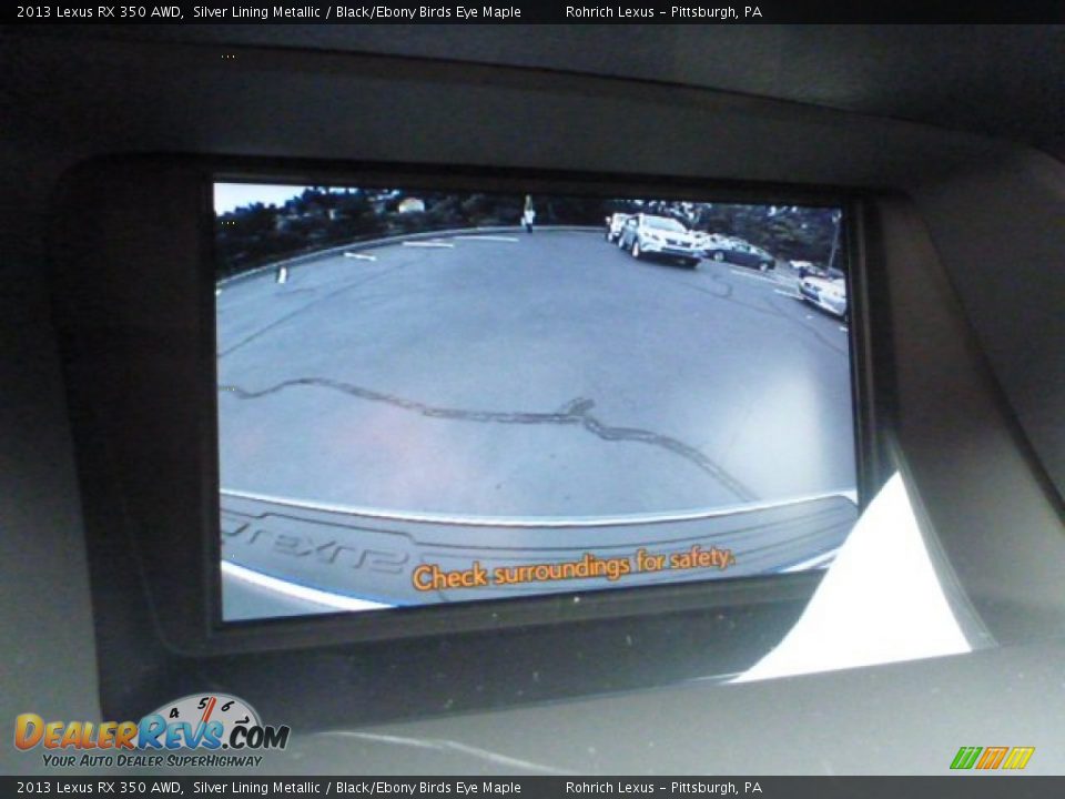 2013 Lexus RX 350 AWD Silver Lining Metallic / Black/Ebony Birds Eye Maple Photo #17