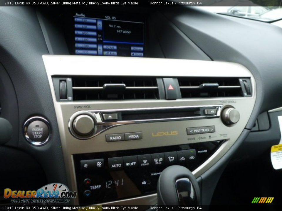 2013 Lexus RX 350 AWD Silver Lining Metallic / Black/Ebony Birds Eye Maple Photo #18