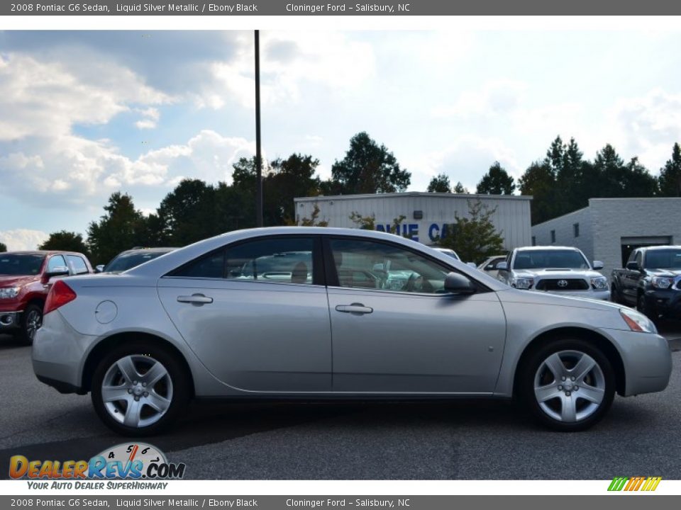 2008 Pontiac G6 Sedan Liquid Silver Metallic / Ebony Black Photo #2