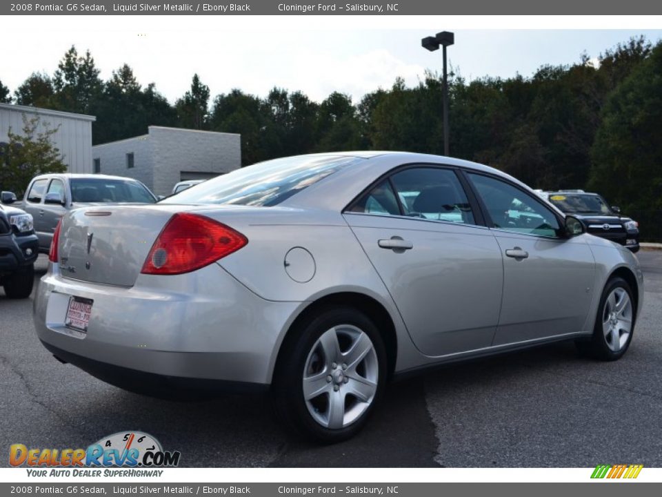 2008 Pontiac G6 Sedan Liquid Silver Metallic / Ebony Black Photo #3