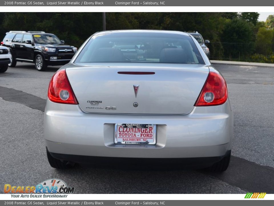 2008 Pontiac G6 Sedan Liquid Silver Metallic / Ebony Black Photo #4