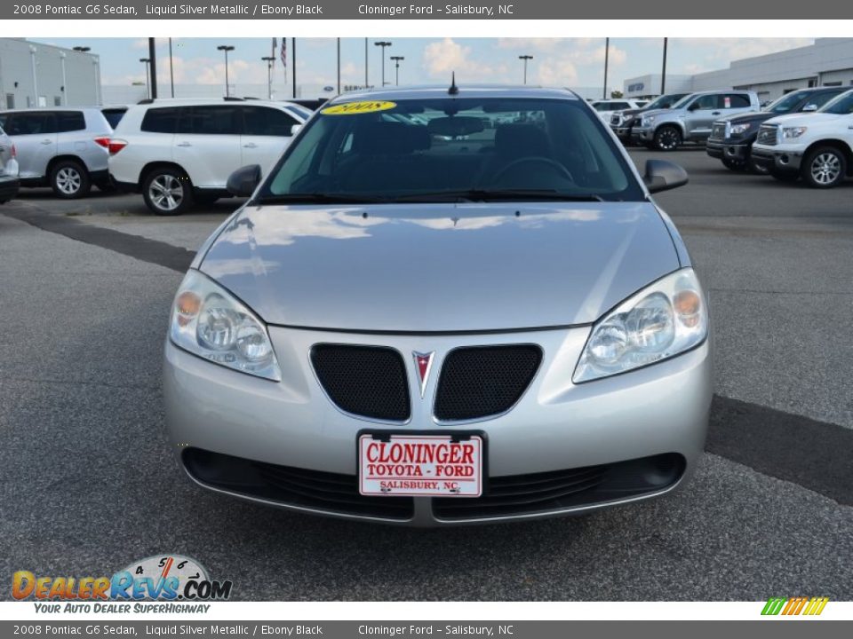 2008 Pontiac G6 Sedan Liquid Silver Metallic / Ebony Black Photo #7