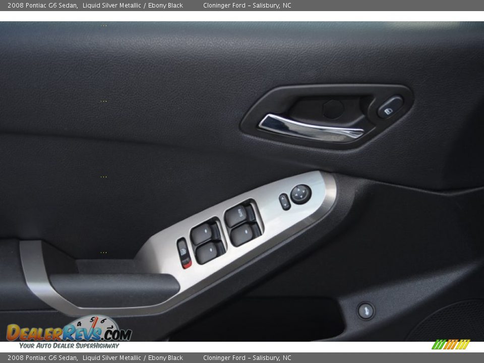 2008 Pontiac G6 Sedan Liquid Silver Metallic / Ebony Black Photo #8