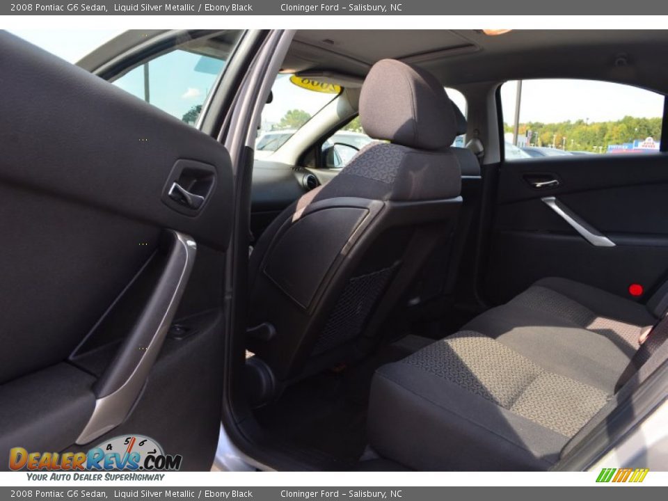 2008 Pontiac G6 Sedan Liquid Silver Metallic / Ebony Black Photo #11