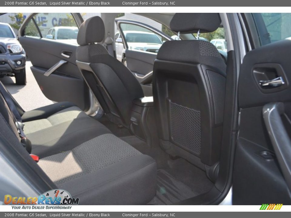 2008 Pontiac G6 Sedan Liquid Silver Metallic / Ebony Black Photo #13