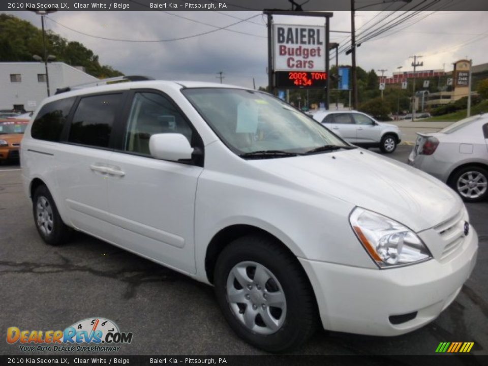 2010 Kia Sedona LX Clear White / Beige Photo #1