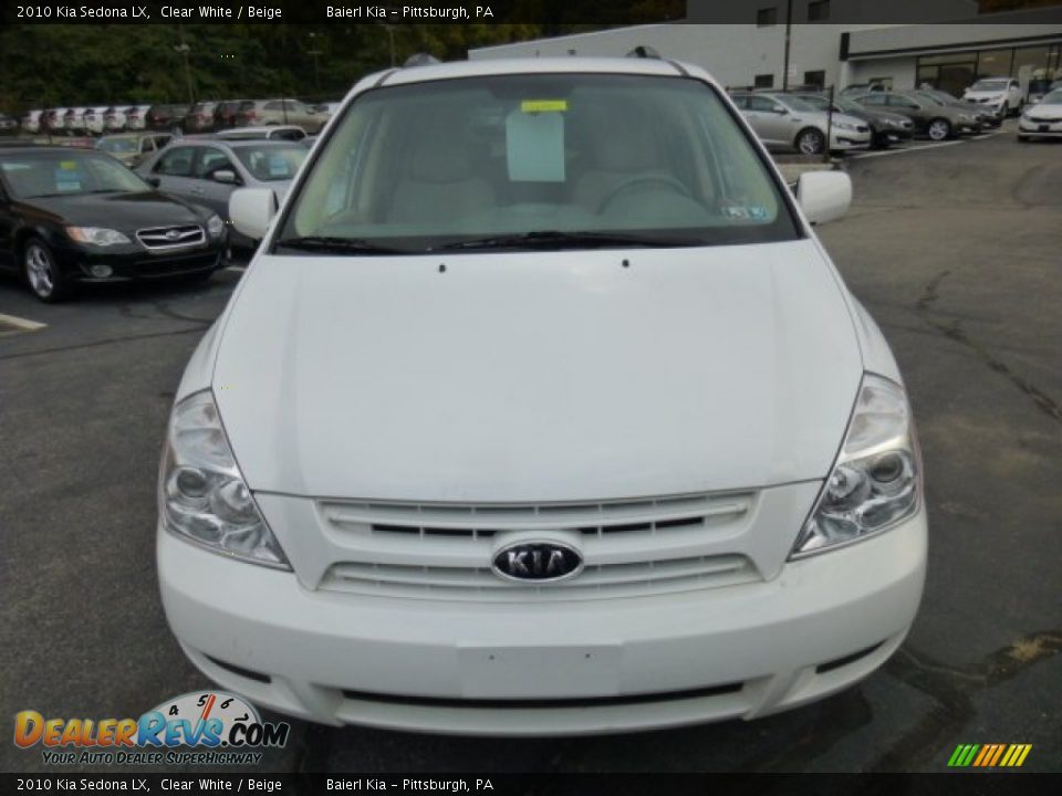2010 Kia Sedona LX Clear White / Beige Photo #2