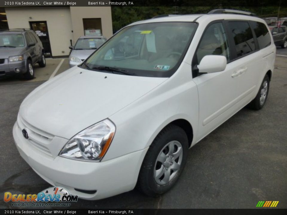 2010 Kia Sedona LX Clear White / Beige Photo #3
