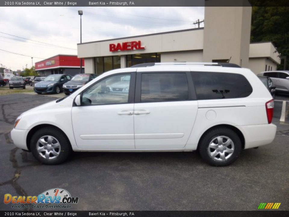 2010 Kia Sedona LX Clear White / Beige Photo #4