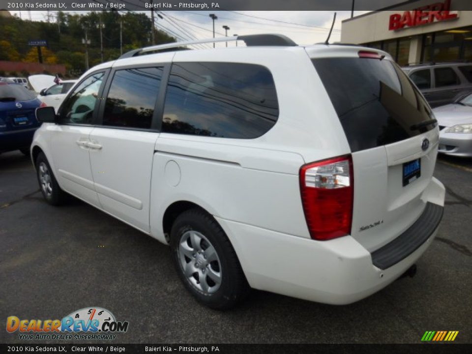 2010 Kia Sedona LX Clear White / Beige Photo #5