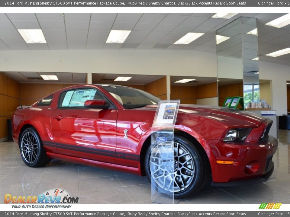 2014 Ford Mustang Shelby GT500 SVT Performance Package Coupe Ruby Red / Shelby Charcoal Black/Black Accents Recaro Sport Seats Photo #1