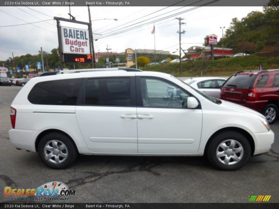2010 Kia Sedona LX Clear White / Beige Photo #8