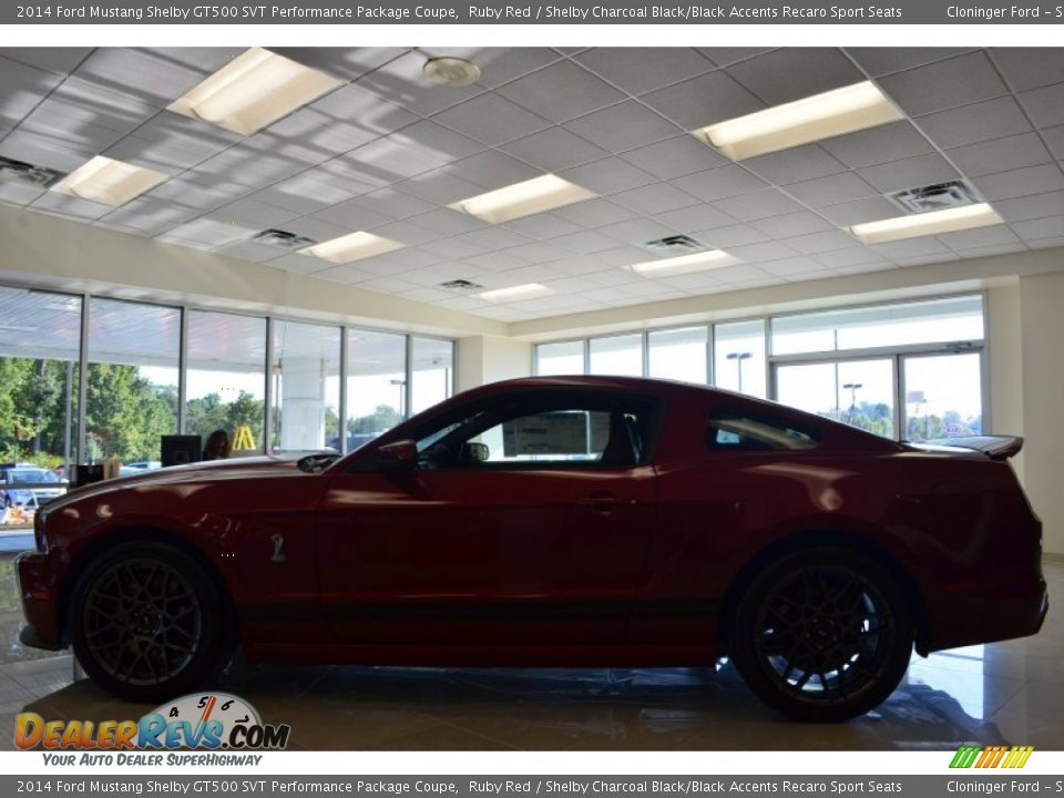 2014 Ford Mustang Shelby GT500 SVT Performance Package Coupe Ruby Red / Shelby Charcoal Black/Black Accents Recaro Sport Seats Photo #5