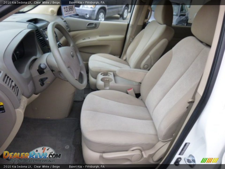 2010 Kia Sedona LX Clear White / Beige Photo #15