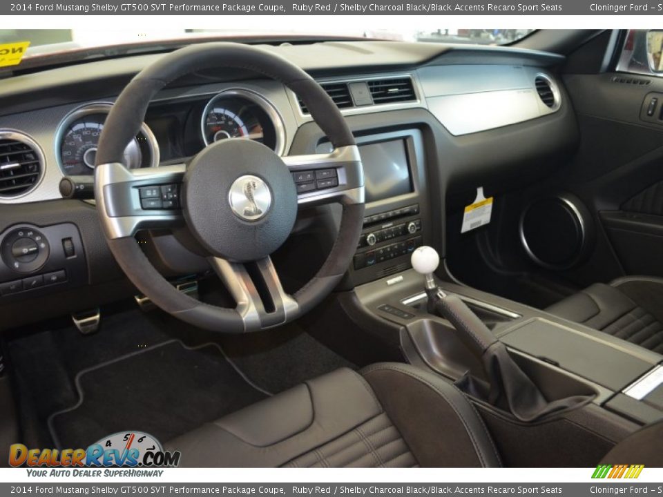 Shelby Charcoal Black/Black Accents Recaro Sport Seats Interior - 2014 Ford Mustang Shelby GT500 SVT Performance Package Coupe Photo #10