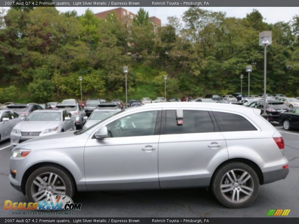 2007 Audi Q7 4.2 Premium quattro Light Silver Metallic / Espresso Brown Photo #2