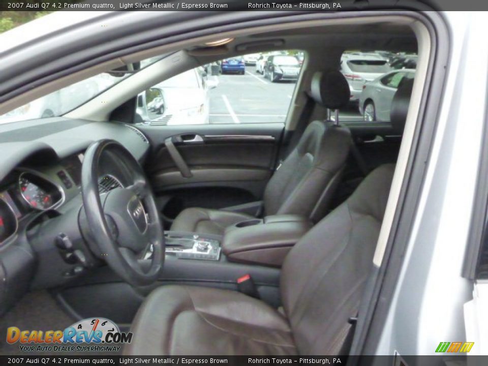 2007 Audi Q7 4.2 Premium quattro Light Silver Metallic / Espresso Brown Photo #4