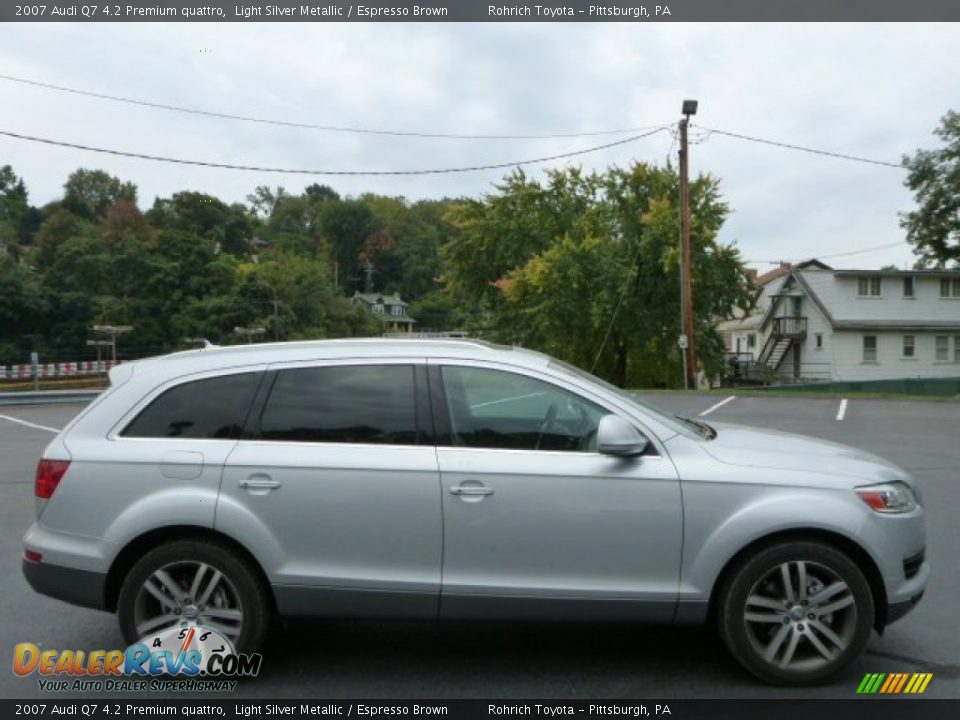2007 Audi Q7 4.2 Premium quattro Light Silver Metallic / Espresso Brown Photo #10