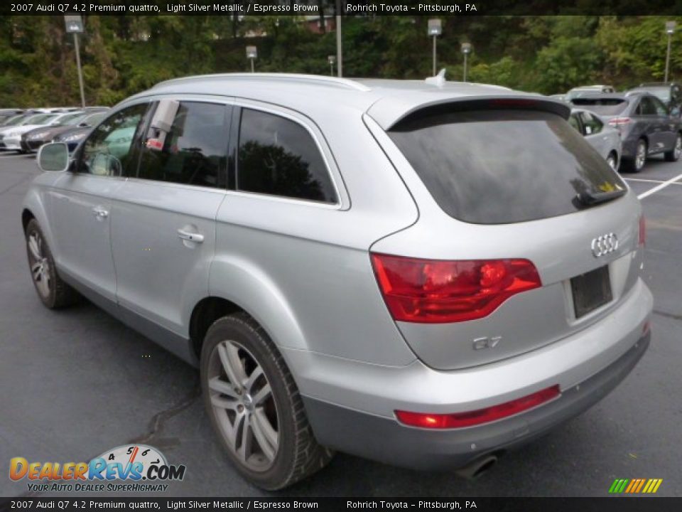 2007 Audi Q7 4.2 Premium quattro Light Silver Metallic / Espresso Brown Photo #13