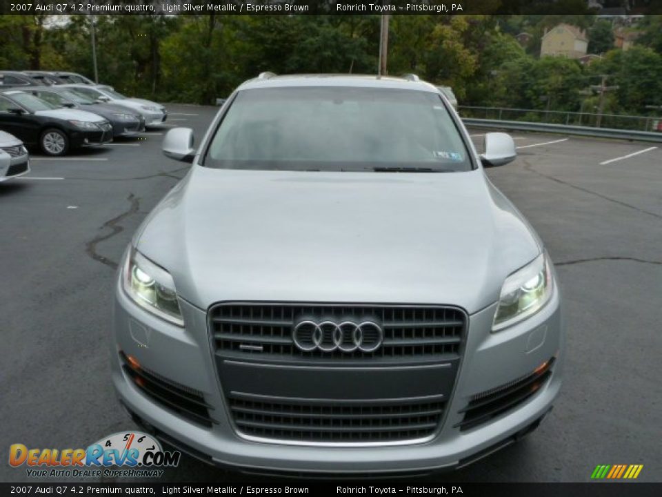 2007 Audi Q7 4.2 Premium quattro Light Silver Metallic / Espresso Brown Photo #14