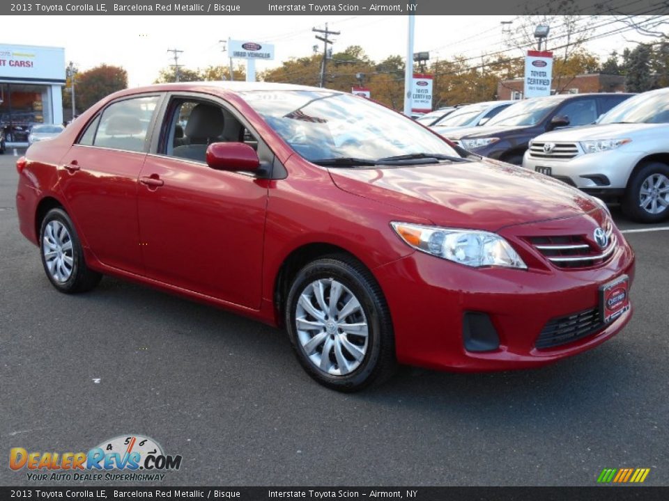 2013 Toyota Corolla LE Barcelona Red Metallic / Bisque Photo #3