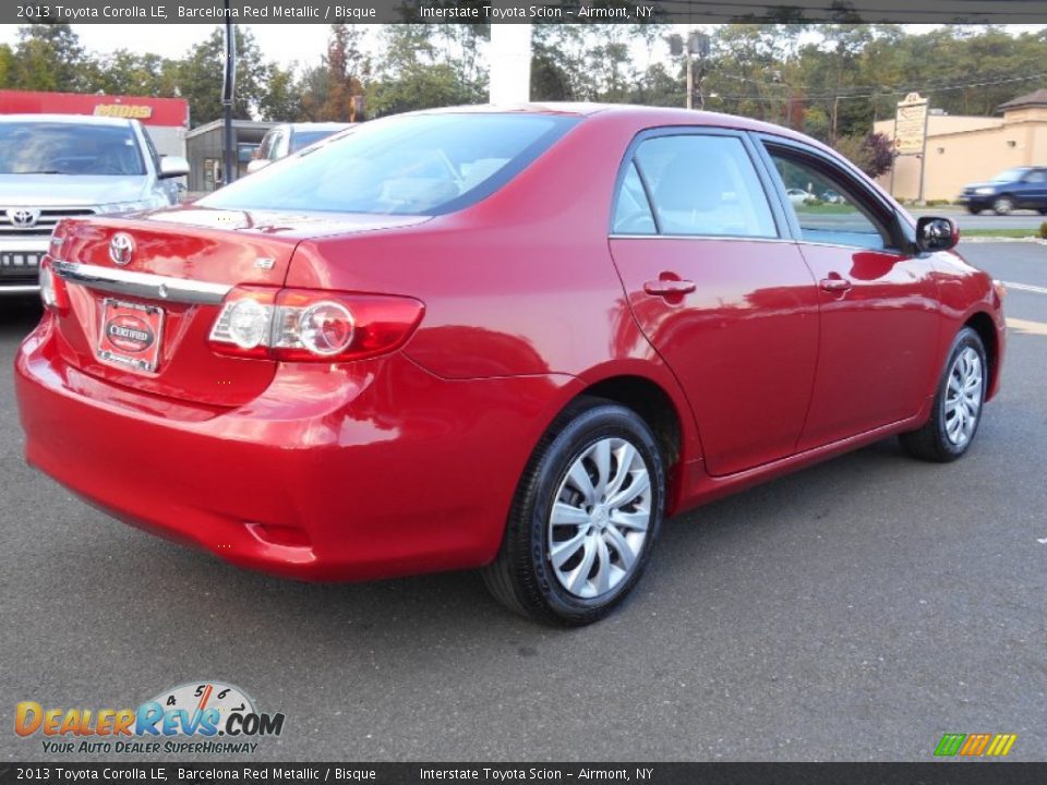 2013 Toyota Corolla LE Barcelona Red Metallic / Bisque Photo #4