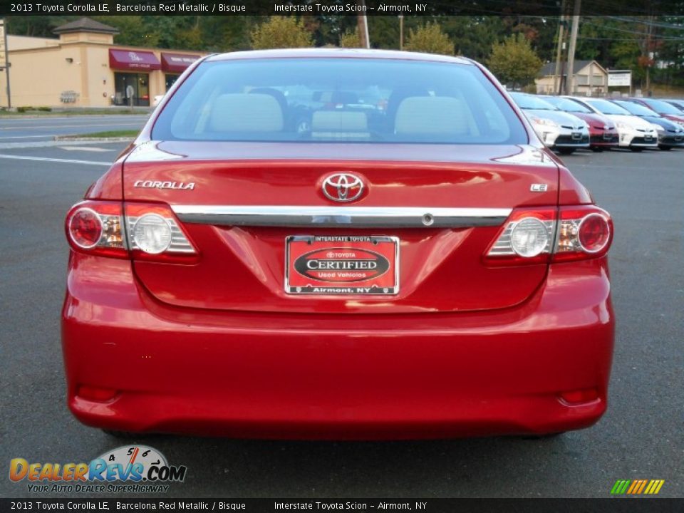2013 Toyota Corolla LE Barcelona Red Metallic / Bisque Photo #5