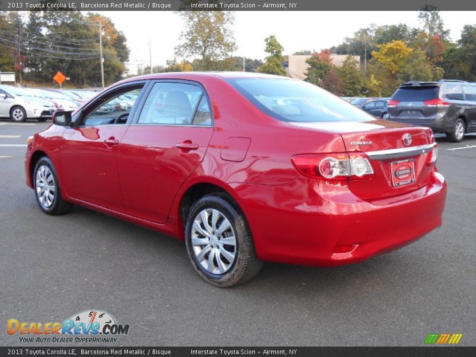 2013 Toyota Corolla LE Barcelona Red Metallic / Bisque Photo #6