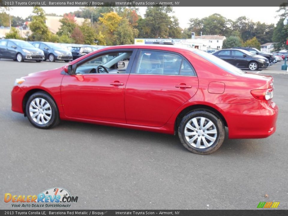 2013 Toyota Corolla LE Barcelona Red Metallic / Bisque Photo #7