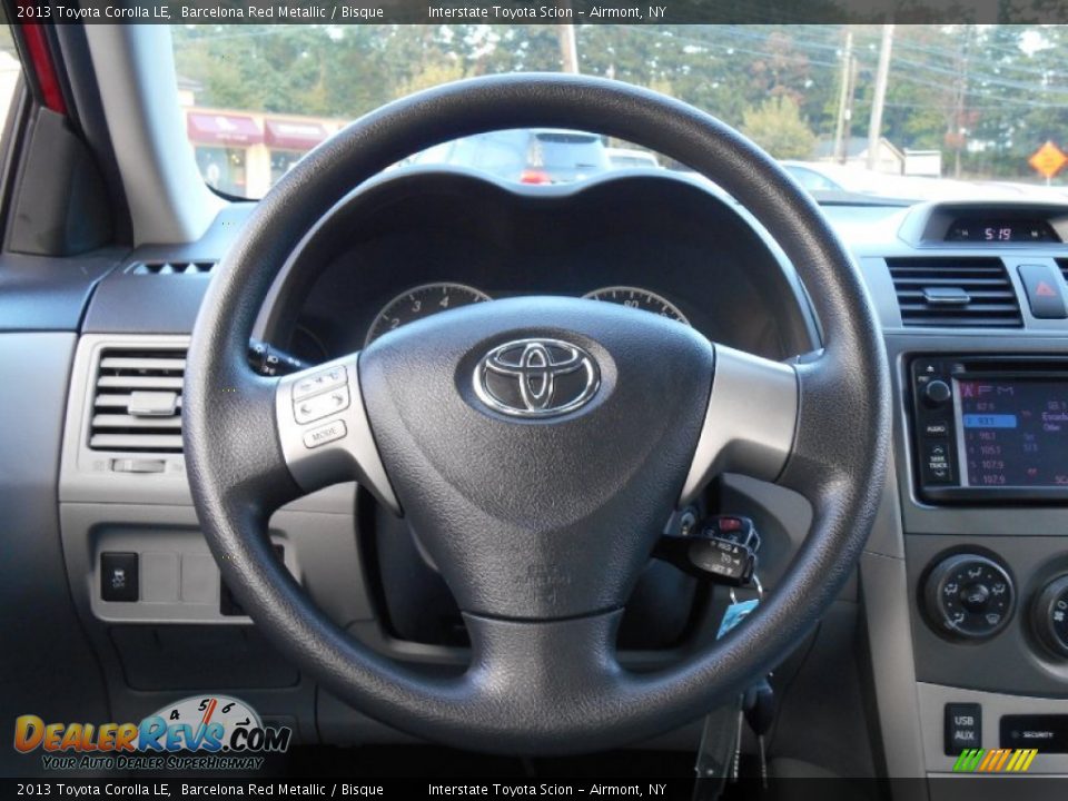 2013 Toyota Corolla LE Barcelona Red Metallic / Bisque Photo #13