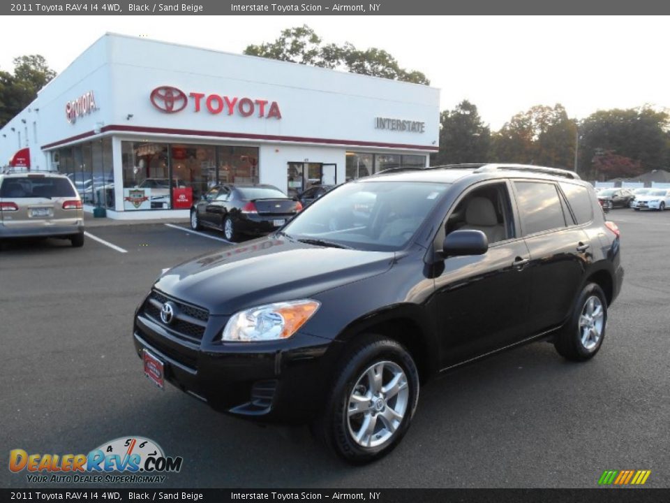2011 Toyota RAV4 I4 4WD Black / Sand Beige Photo #1