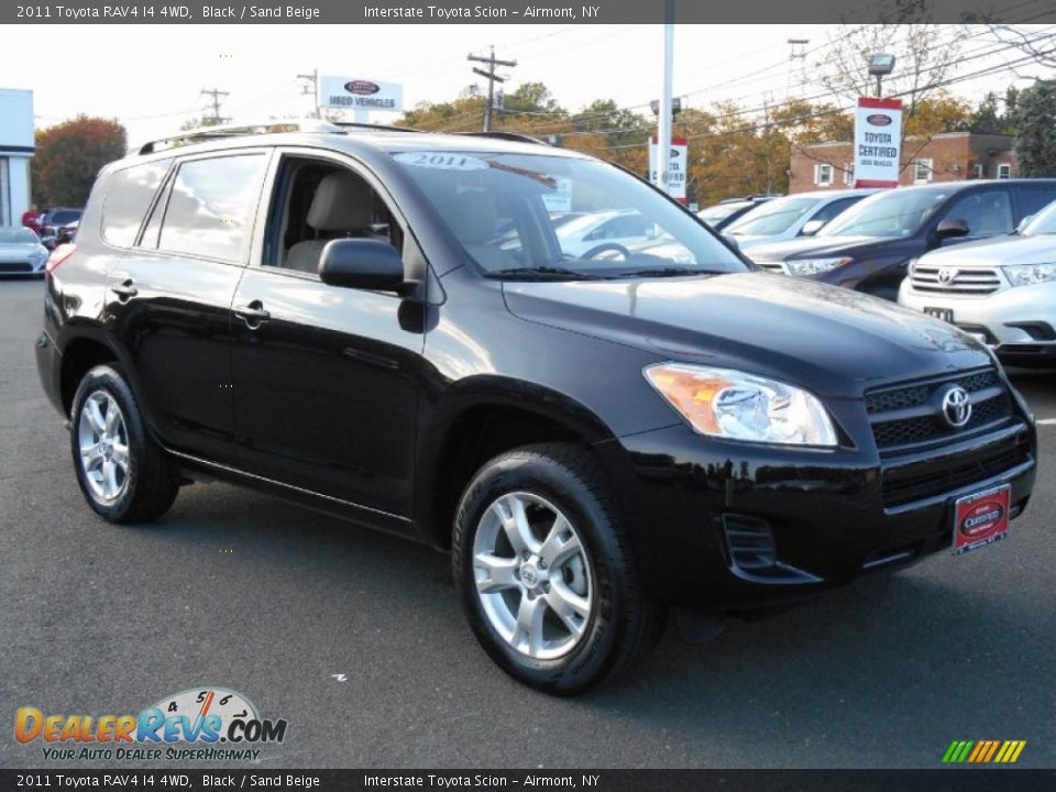 2011 Toyota RAV4 I4 4WD Black / Sand Beige Photo #3