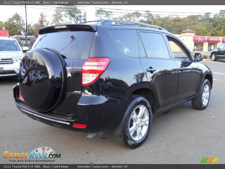 2011 Toyota RAV4 I4 4WD Black / Sand Beige Photo #4