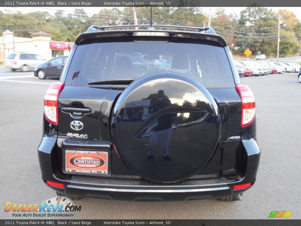 2011 Toyota RAV4 I4 4WD Black / Sand Beige Photo #5