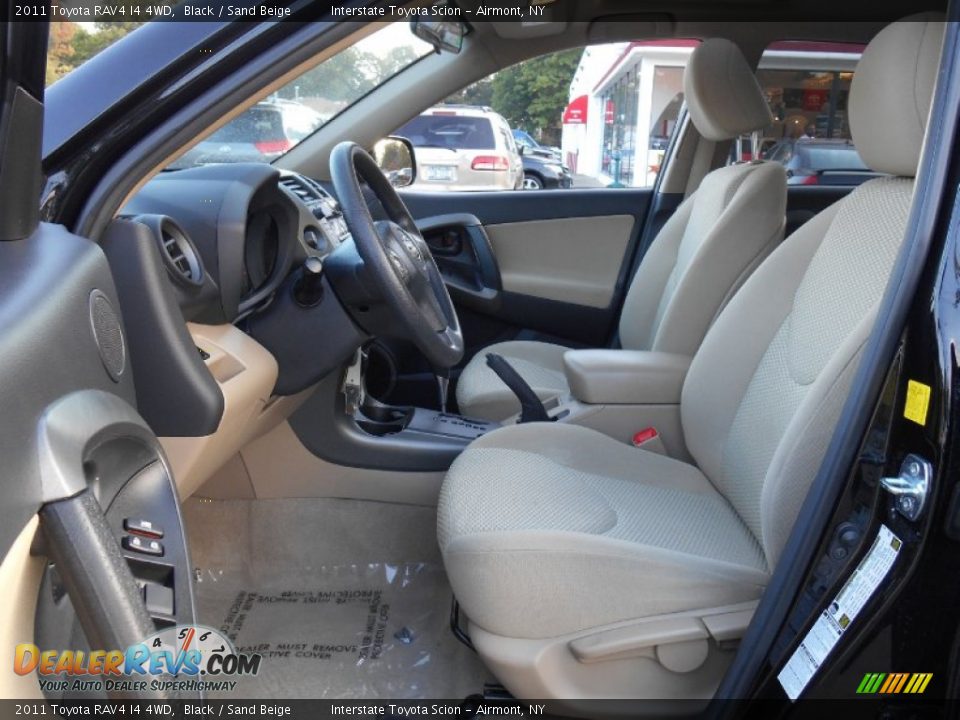 2011 Toyota RAV4 I4 4WD Black / Sand Beige Photo #11