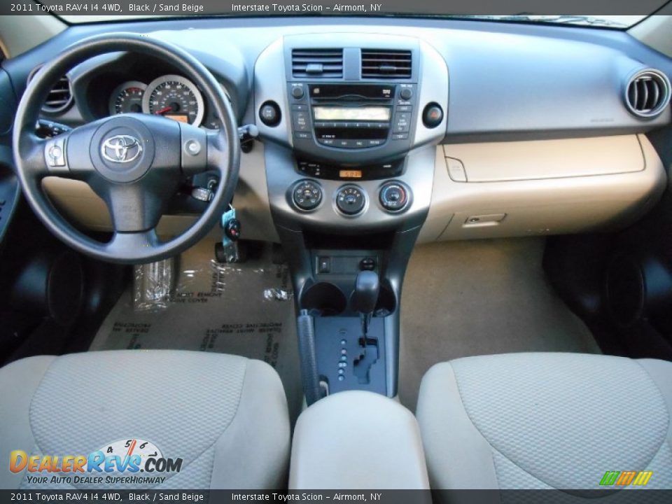 2011 Toyota RAV4 I4 4WD Black / Sand Beige Photo #13