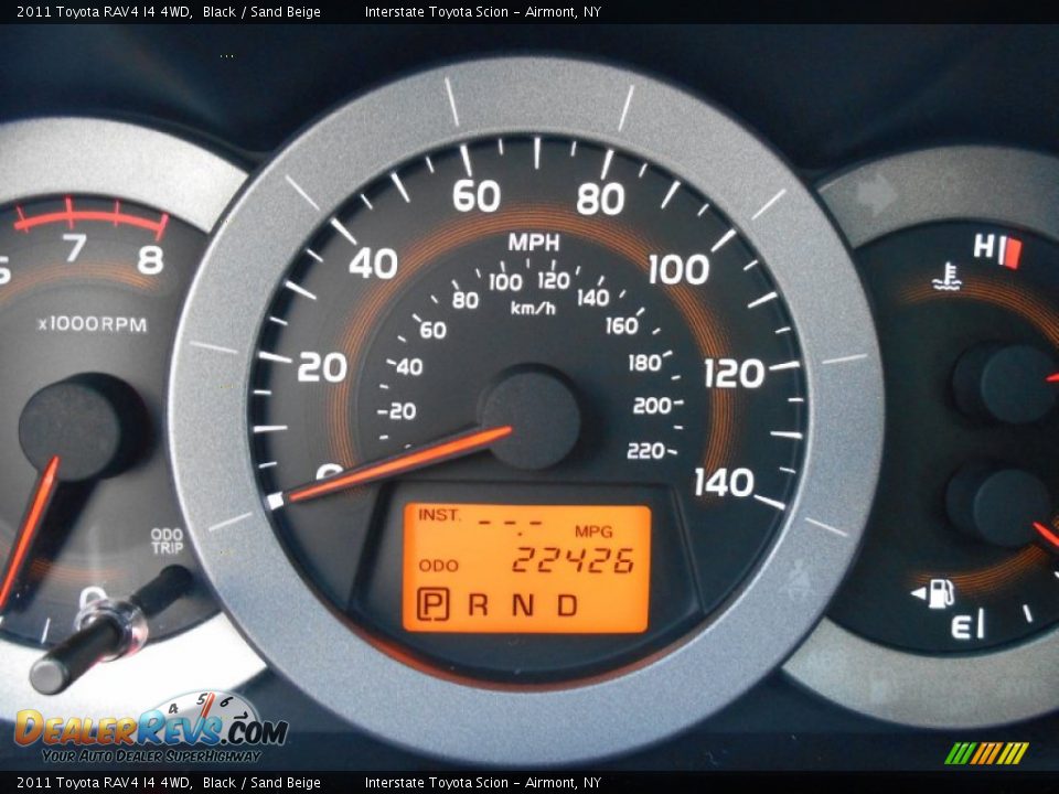 2011 Toyota RAV4 I4 4WD Black / Sand Beige Photo #15
