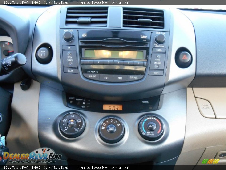 2011 Toyota RAV4 I4 4WD Black / Sand Beige Photo #16