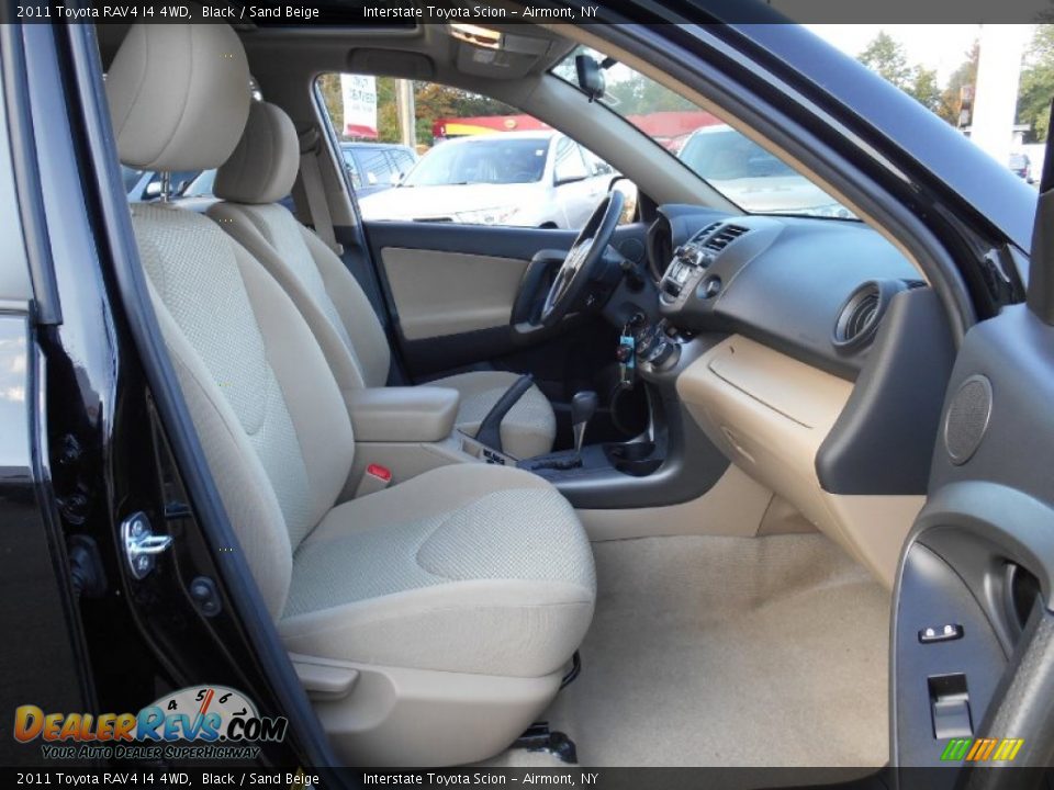2011 Toyota RAV4 I4 4WD Black / Sand Beige Photo #23